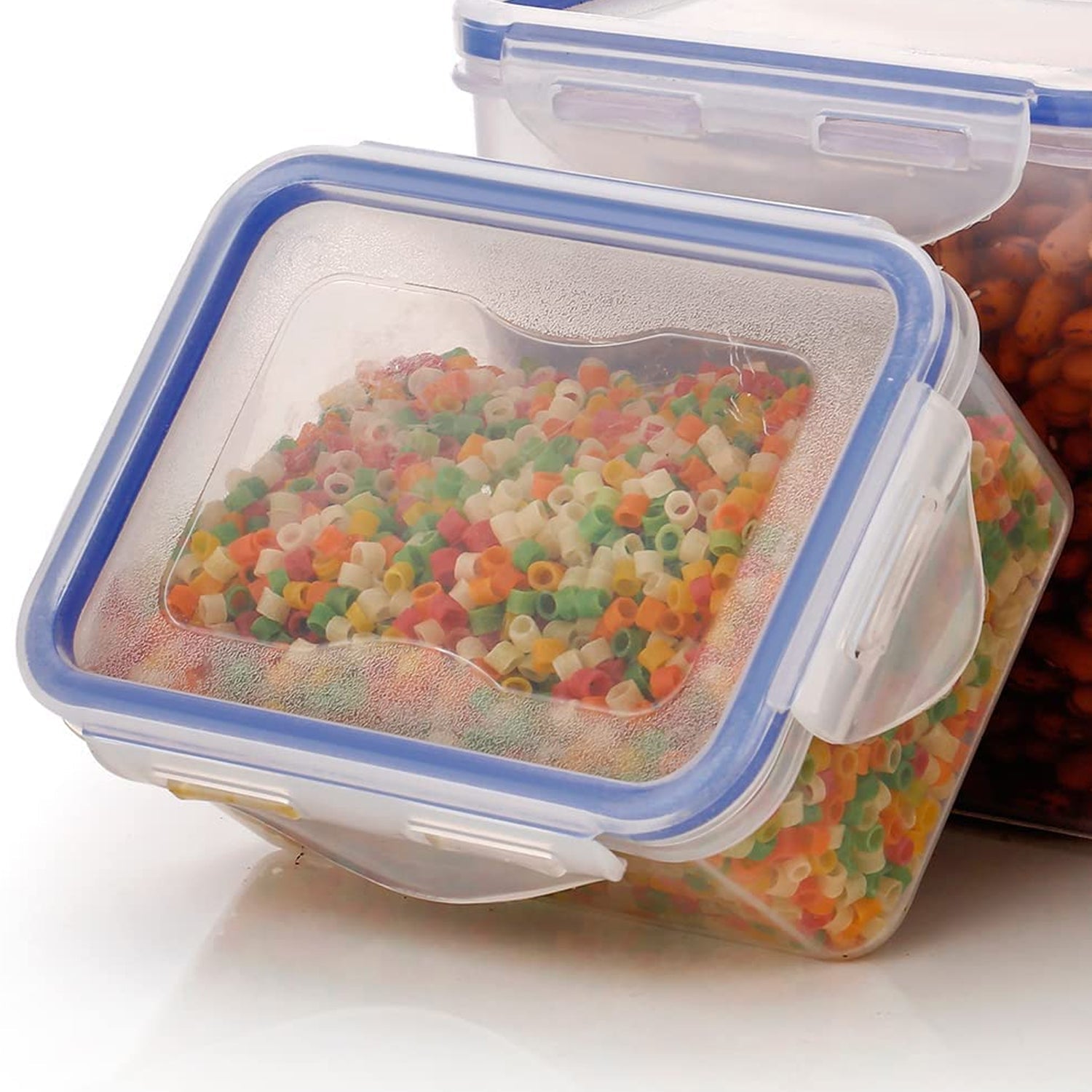 5827 Rectangle ABS Airtight Food Storage Containers with Leak Proof Locking Lid Storage container set of 3 Pc (Approx Capacity 500ml,1000ml,1500ml, Transparent) 5827 Rectangle ABS Airtight Food Storage Containers with Leak Proof Locking Lid Storage container set of 3 Pc (Approx Capacity 500ml,1000ml,1500ml, Transparent)